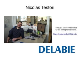 Nicolas Testori
Il nous a laissé l'interviewé.
C 'est notre professionnel.
https://youtu.be/EqCf5Wtvr1k
 