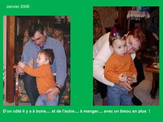 Janvier 2006 D'un côté il y a à boire.... et de l'autre.... à manger.... avec un bisou en plus  ! 