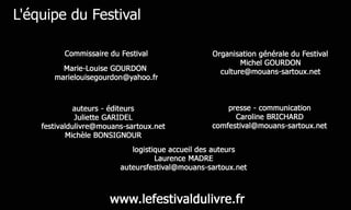 Diaporama Conférence de Presse Festival du Livre de Mouans-Sartoux 2007