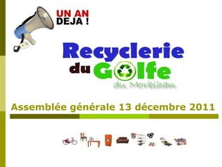Création d’une  recyclerie assiative  Assemblée générale 13 décembre 2011 
