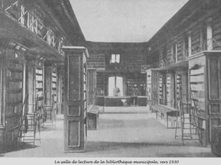 La salle de lecture de la bibliothèque municipale, vers 1930 