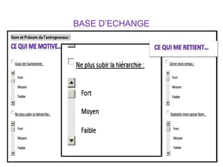 BASE D’ECHANGE
 