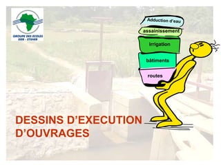 DESSINS D’EXECUTION
D’OUVRAGES
bâtiments
irrigation
assainissement
routes
 