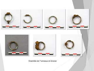 Ensemble de 7 anneaux en bronze
 