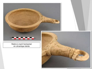 Patère à marli horizontal
en céramique dorée
 