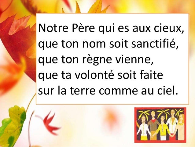Diaporama la prière du Notre Père