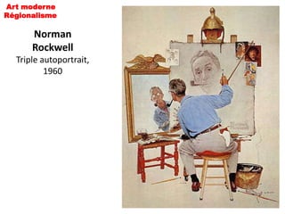 Art moderne
Régionalisme

      Norman
      Rockwell
  Triple autoportrait,
          1960
 