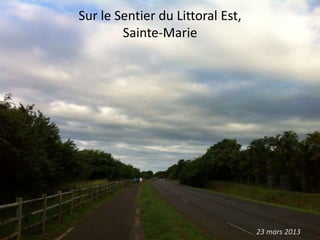 Sur le Sentier du Littoral Est,
        Sainte-Marie




                                  23 mars 2013
 