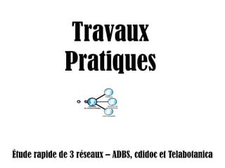 Travaux Pratiques Étude rapide de 3 réseaux – ADBS, cdidoc et Telabotanica 