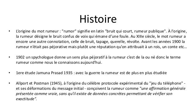 La rumeur