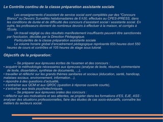 SOCIAL Assistant de service  social est un métier difficile mais généreux qui offre des situations variées et des débouchés assurés. Aider jeunes et adultes à surmonter leurs difficultés constitue la mission première de l'assistante sociale. Son champ d'intervention et ses responsabilités n'ont céssé de croître au fil du temps. Le taux de réussite aux examens est de 80%. 
