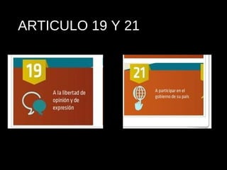 ARTICULO 19 Y 21
 