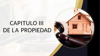 CAPITULO III
DE LA PROPIEDAD
 