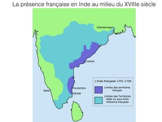 La présence française en Inde au milieu du XVIIIe siècle
 