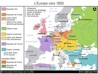 L’Europe vers 1850
 