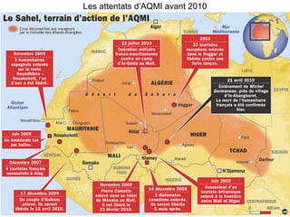 53
Les attentats d’AQMI avant 2010
 