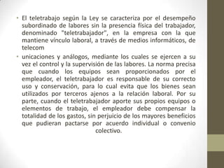 Diapos el teletrabajo en el peru | PPTX