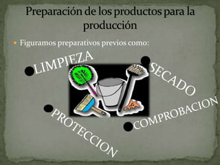 Figuramos preparativos previos como:
 