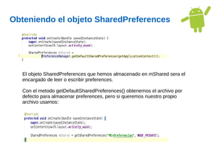 SharedPreferences en Android | ODP