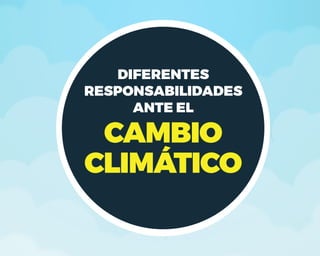 DIFERENTES
RESPONSABILIDADES
ANTE EL
CAMBIO
CLIMÁTICO
 