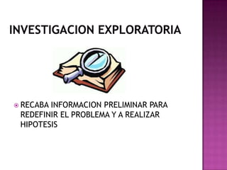  RECABA INFORMACION PRELIMINAR PARA
REDEFINIR EL PROBLEMA Y A REALIZAR
HIPOTESIS
 
