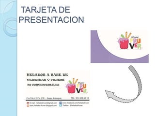 TARJETA DE
PRESENTACION
 