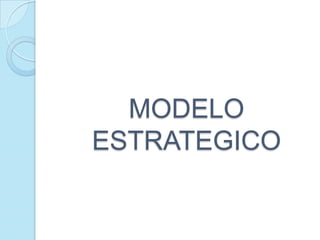 MODELO
ESTRATEGICO
 