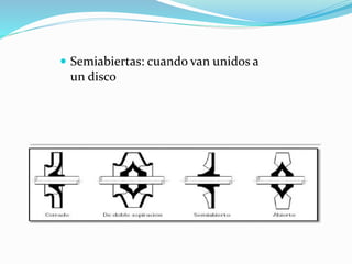  Semiabiertas: cuando van unidos a
un disco
 
