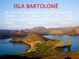 Es una isla pequeña al este de la Santiago.
Desde       la     cima     de     la      isla
se tiene una hermosa vista panorámica. La isla
tiene            numerosos            cráteres
y solfatares. Pueden verse pingüinos.
 