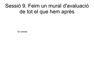 Sessió 9. Feim un mural d'avaluació
      de tot el que hem après


     En procés
 