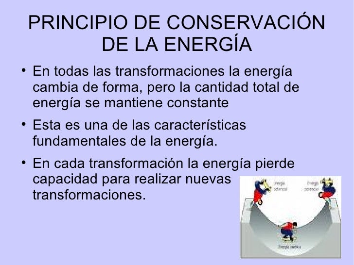 Resultado de imagen para conservacion de la energia