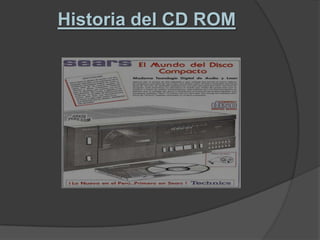 Historia del CD ROM