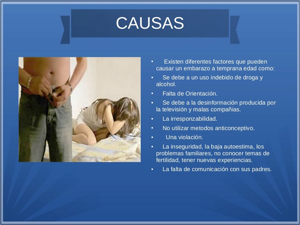 Diapositiva del embarazo precoz.