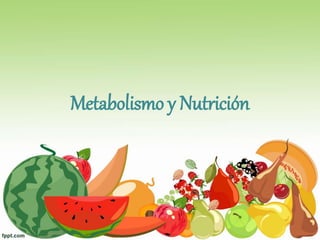 Metabolismo y Nutrición
 