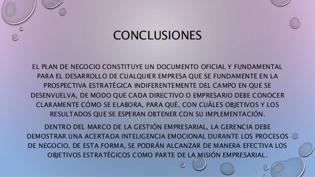 Diapositiva de plan de negocios