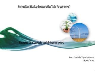 Universidad técnica de esmeraldas “luis Vargas torres”
Por: Daniela Tejada García
08/07/2014
Elementos de la pantalla inicial de power point.
 