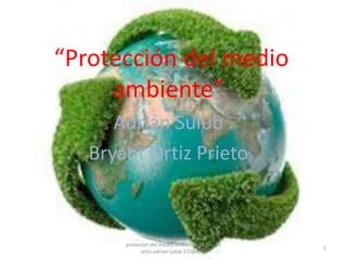 “Protección del medio
ambiente”
Adrián Sulub
Bryant Ortiz Prieto

protecion del medio ambiente 1b bryant
ortiz-adrian sulub 17/dic/13

1

 