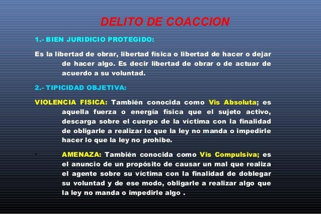 Resultado de imagen para delito coaccion