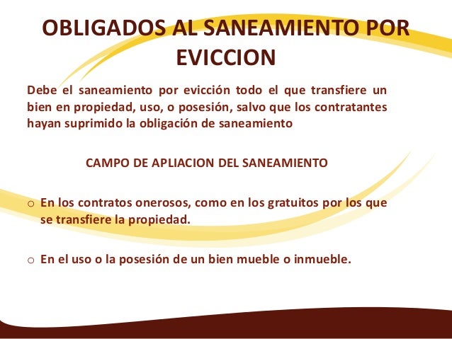 Saneamiento Para El Caso De Evicción es.slideshare.net