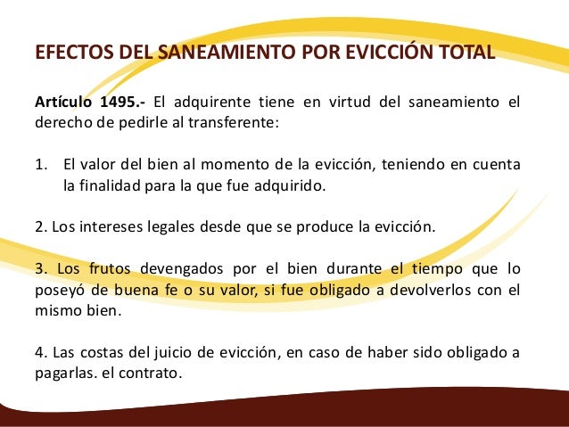Saneamiento Para El Caso De Evicción es.slideshare.net