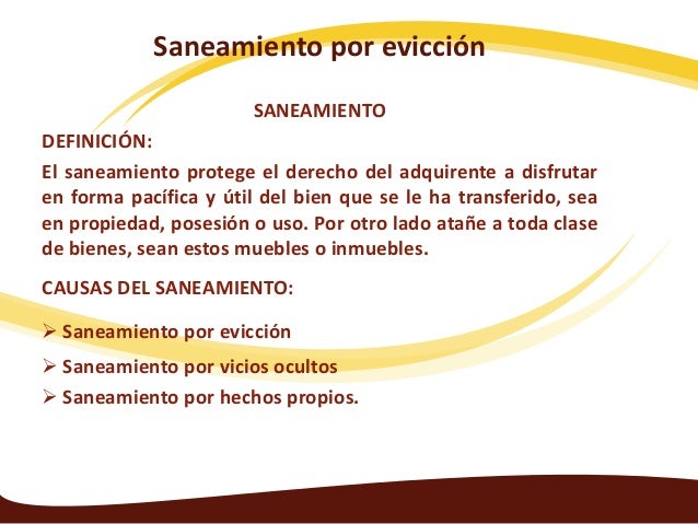 Saneamiento Para El Caso De Evicción es.slideshare.net