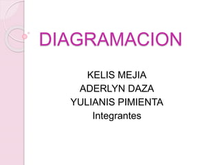 DIAGRAMACION 
KELIS MEJIA 
ADERLYN DAZA 
YULIANIS PIMIENTA 
Integrantes 
 