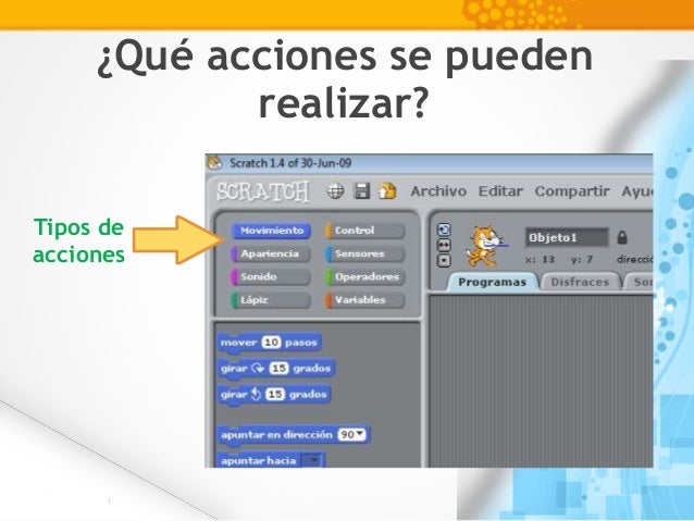 Resultado de imagen para acciones de scratch