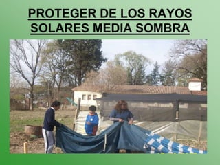 PROTEGER DE LOS RAYOS
SOLARES MEDIA SOMBRA
 