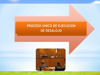 PROCESO UNICO DE EJECUCION
DE DESALOJO
 
