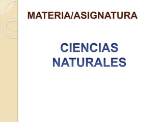MATERIA/ASIGNATURA 
 