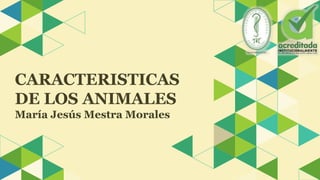 CARACTERISTICAS
DE LOS ANIMALES
María Jesús Mestra Morales
 