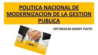 Política Nacional de Modernización de la Gestión Pública: Planeamiento ...