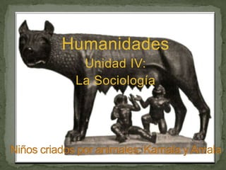 Humanidades
  Unidad IV:
 La Sociología
 