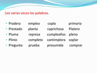 Prestado       planta           caprichosa      Platero 